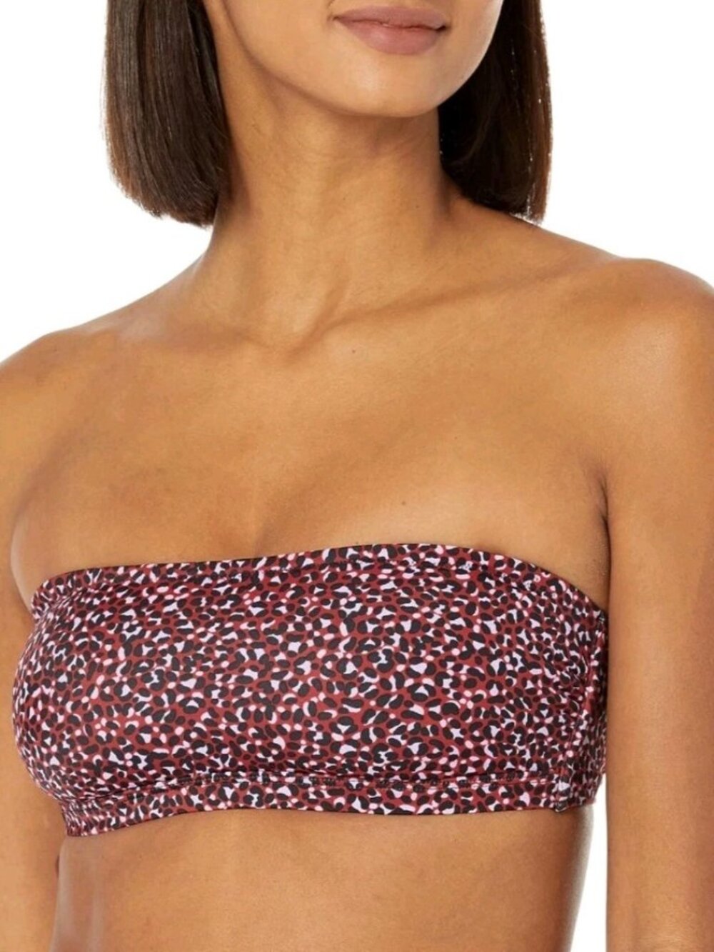 5 pcs Amazon Essentials Women's Bandeau Swim Top Size XL Brick RED  Leopard Bra